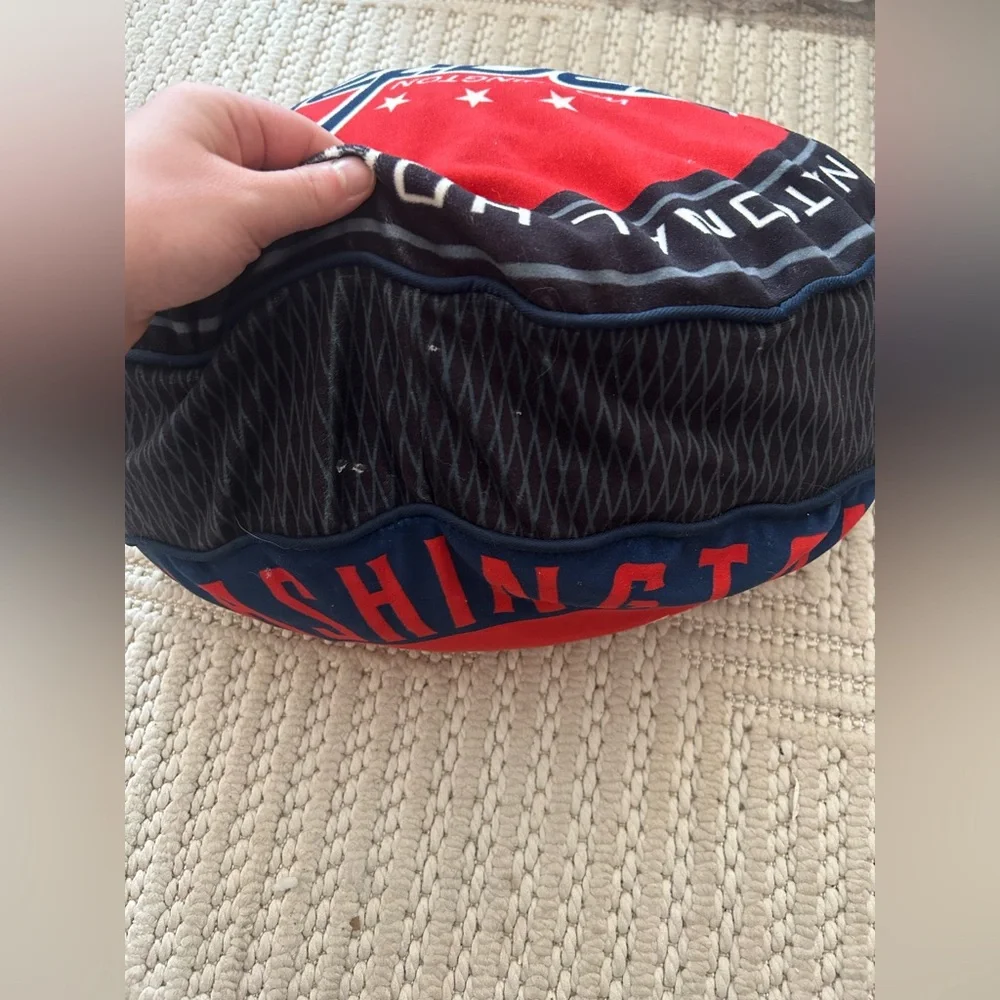 NHL Washington Capitals Soft Red White Blue Hockey Puck Pillow